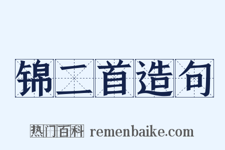 锦二首造句是什么意思的图片